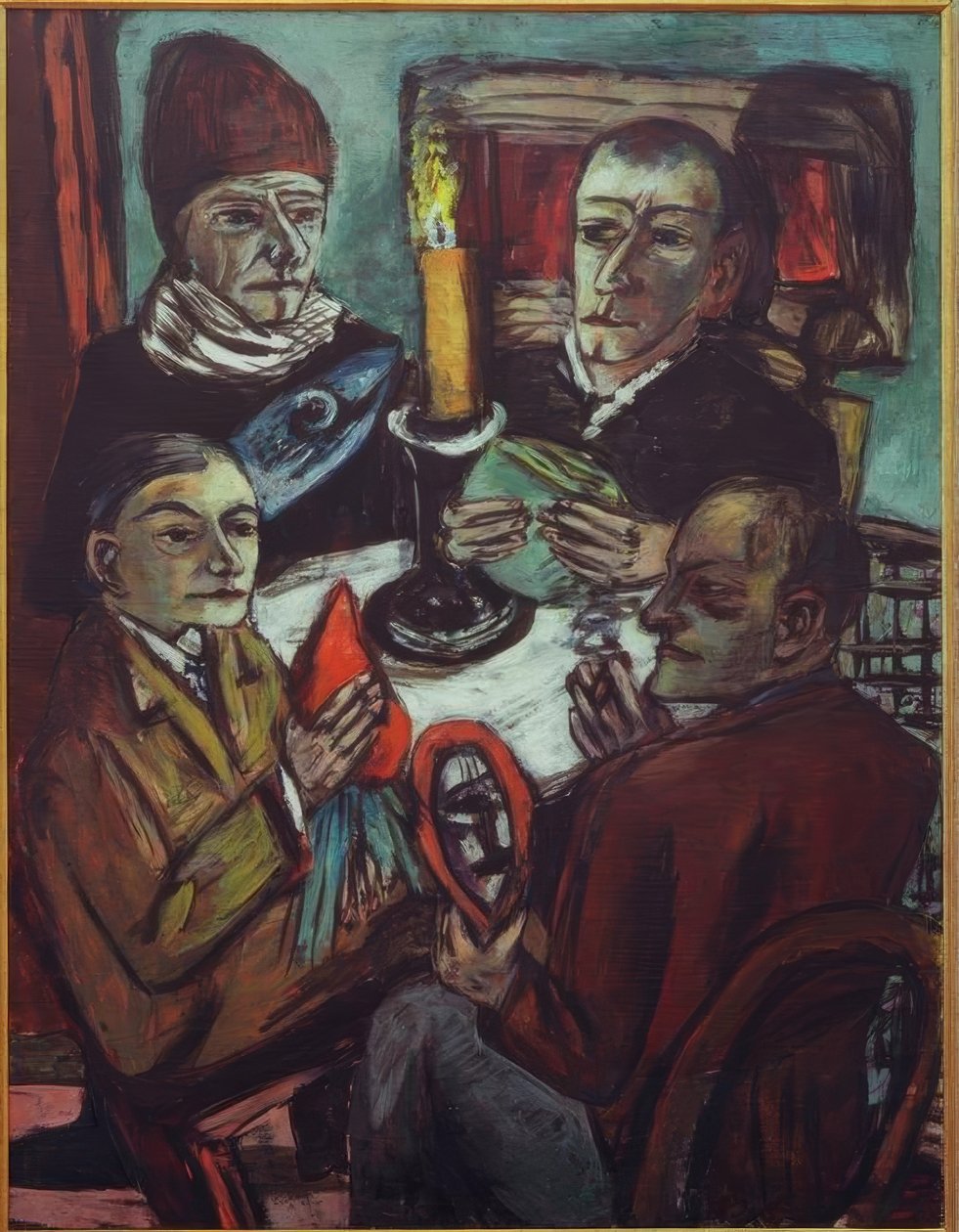 Les Artistes vihannesten kanssa tekijältä Max Beckmann
