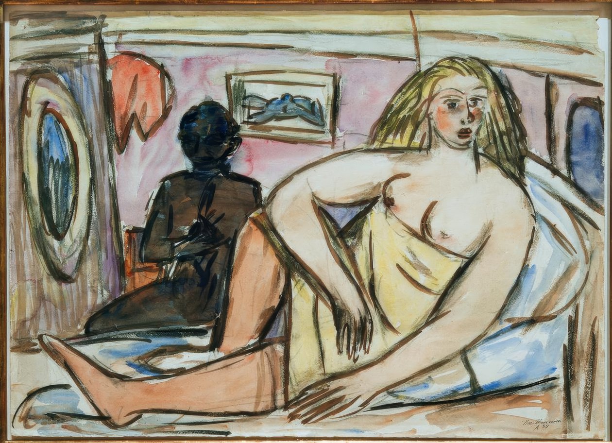 Nainen makuulla tekijältä Max Beckmann