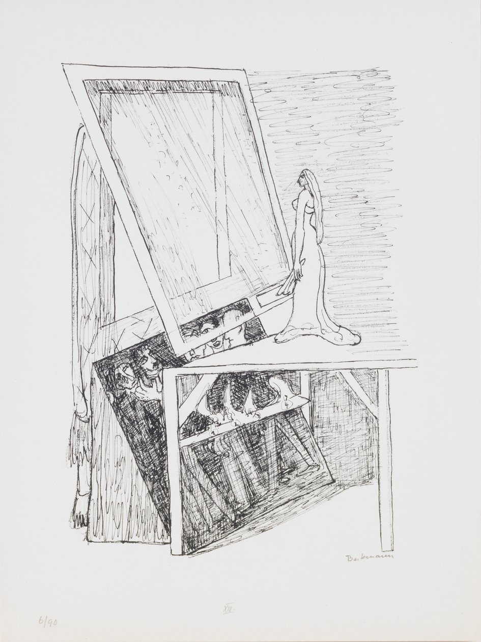 Magic Mirror, levy 13 portfoliosta "Päivä ja unelma" tekijältä Max Beckmann
