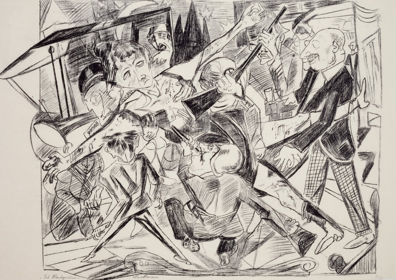 Marttyyrikuolema, Max Beckmann (1884-1950), kaiverrus. Saksa, 1900-luku. tekijältä Max Beckmann