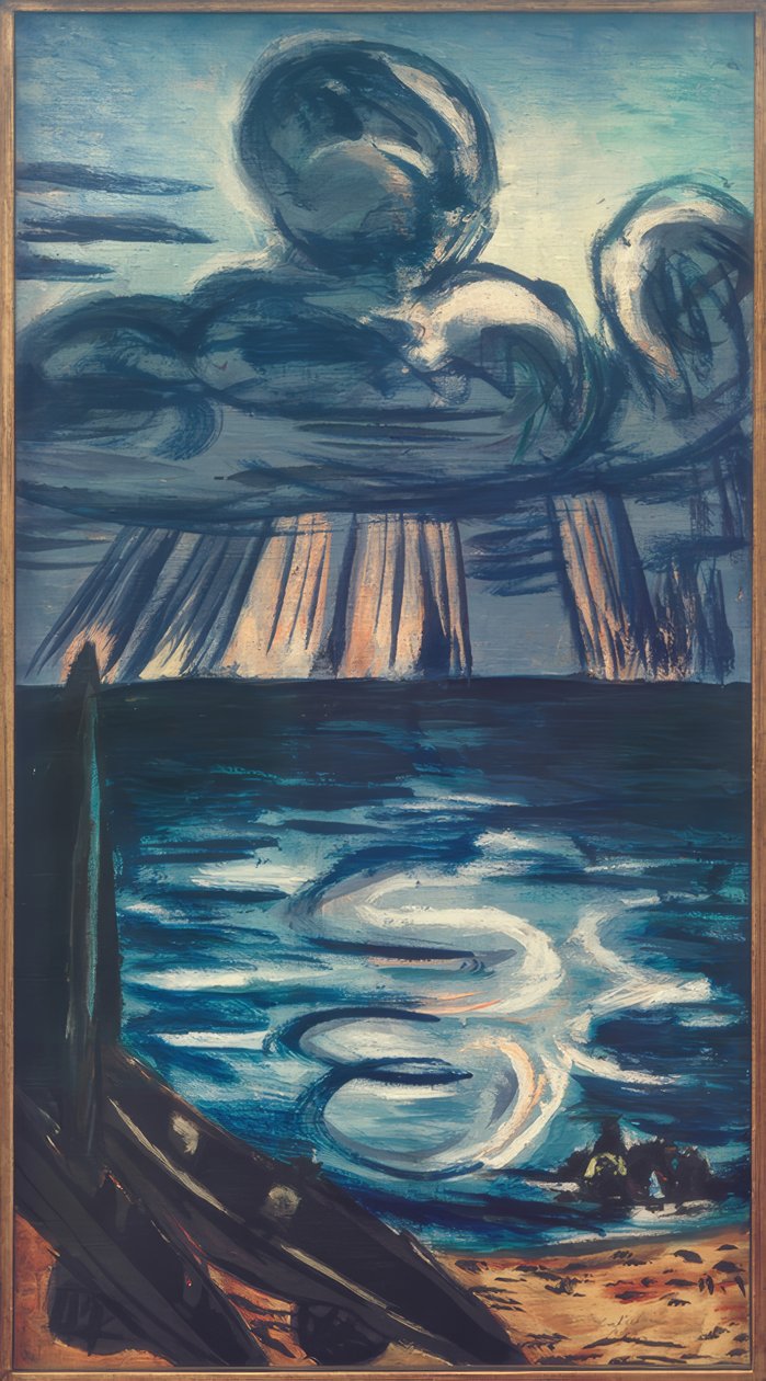 Meri isolla pilvellä tekijältä Max Beckmann