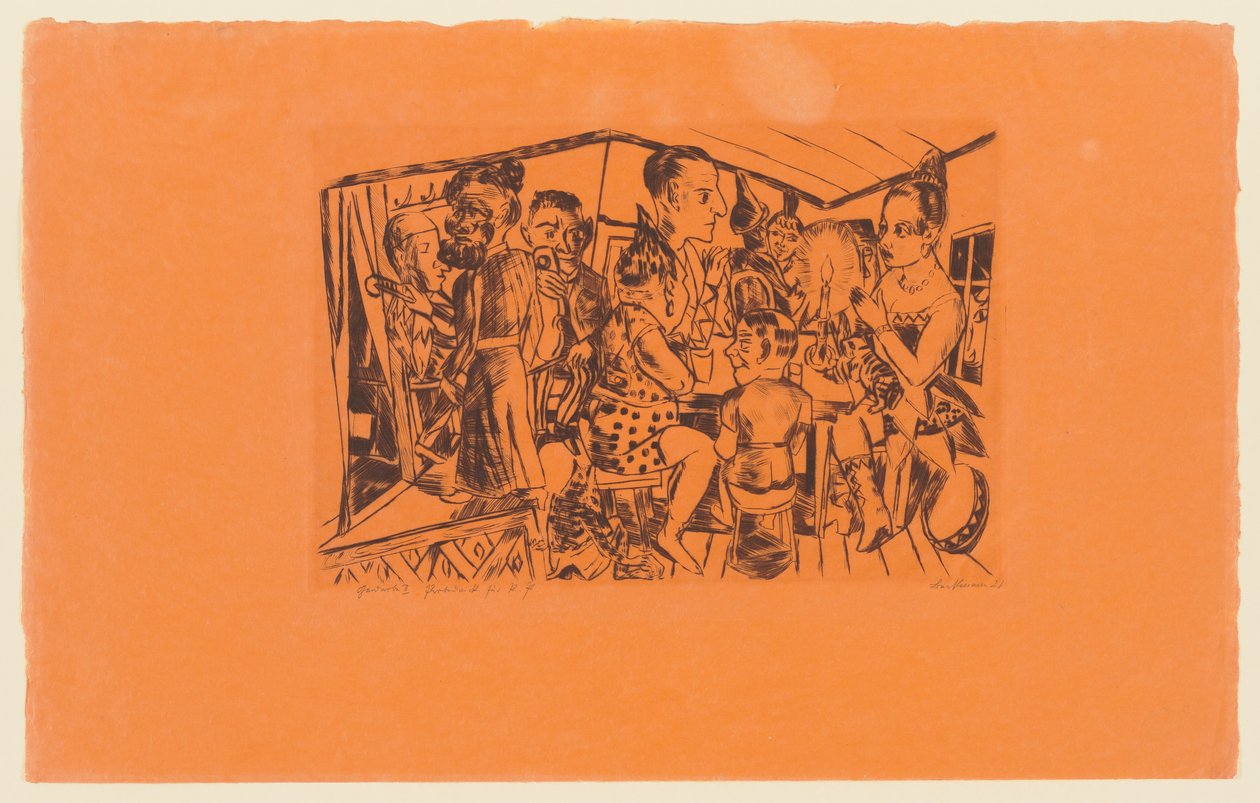 Platte 2 der Serie: Jährlicher Jahrmarkt tekijältä Max Beckmann