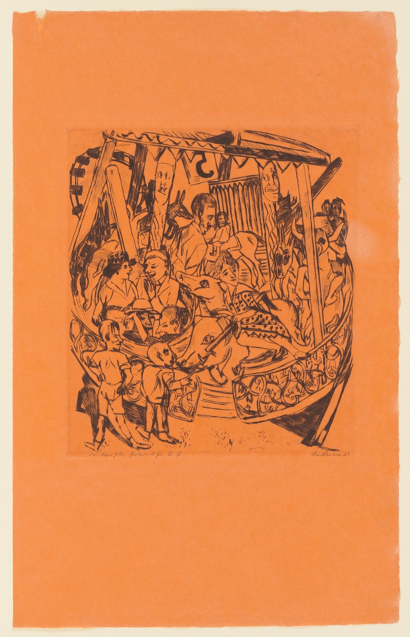 Tafel 7 der Serie: Jahrmarkt tekijältä Max Beckmann