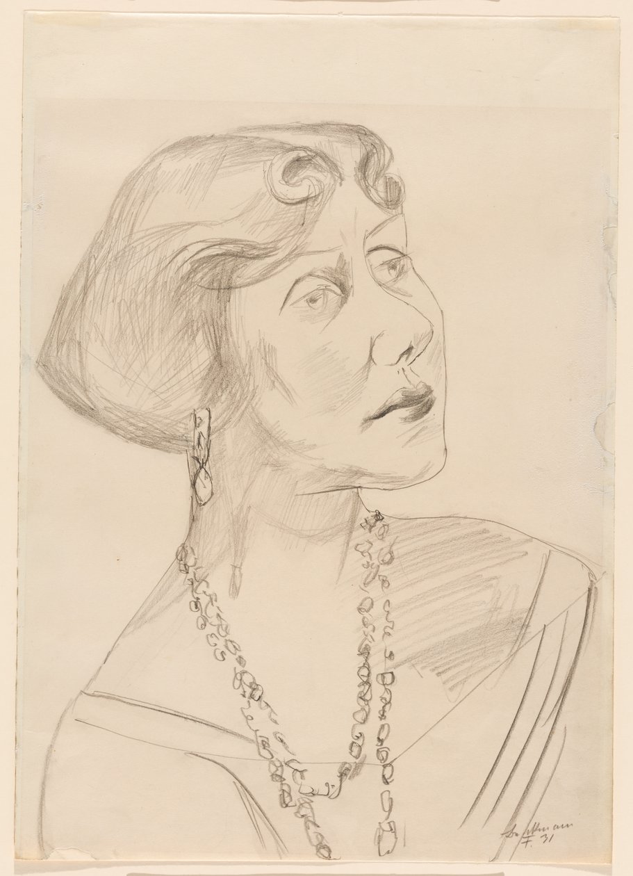 Lilly von Schnitzlerin muotokuva tekijältä Max Beckmann