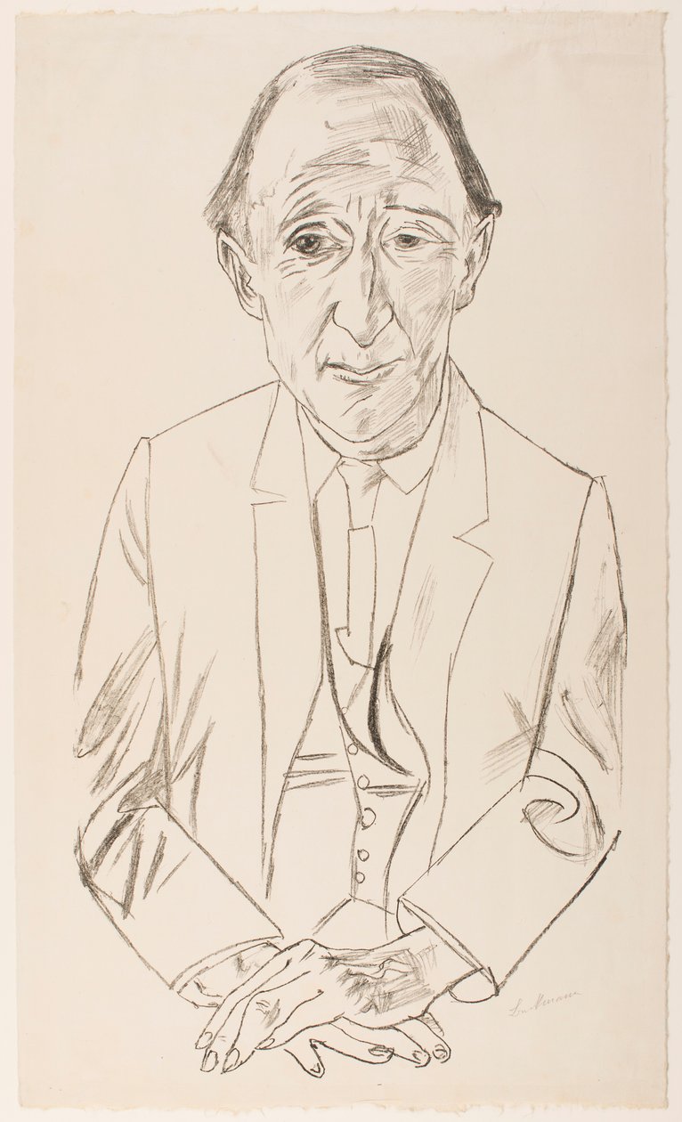 Säveltäjä Frederik Deliuksen muotokuva tekijältä Max Beckmann