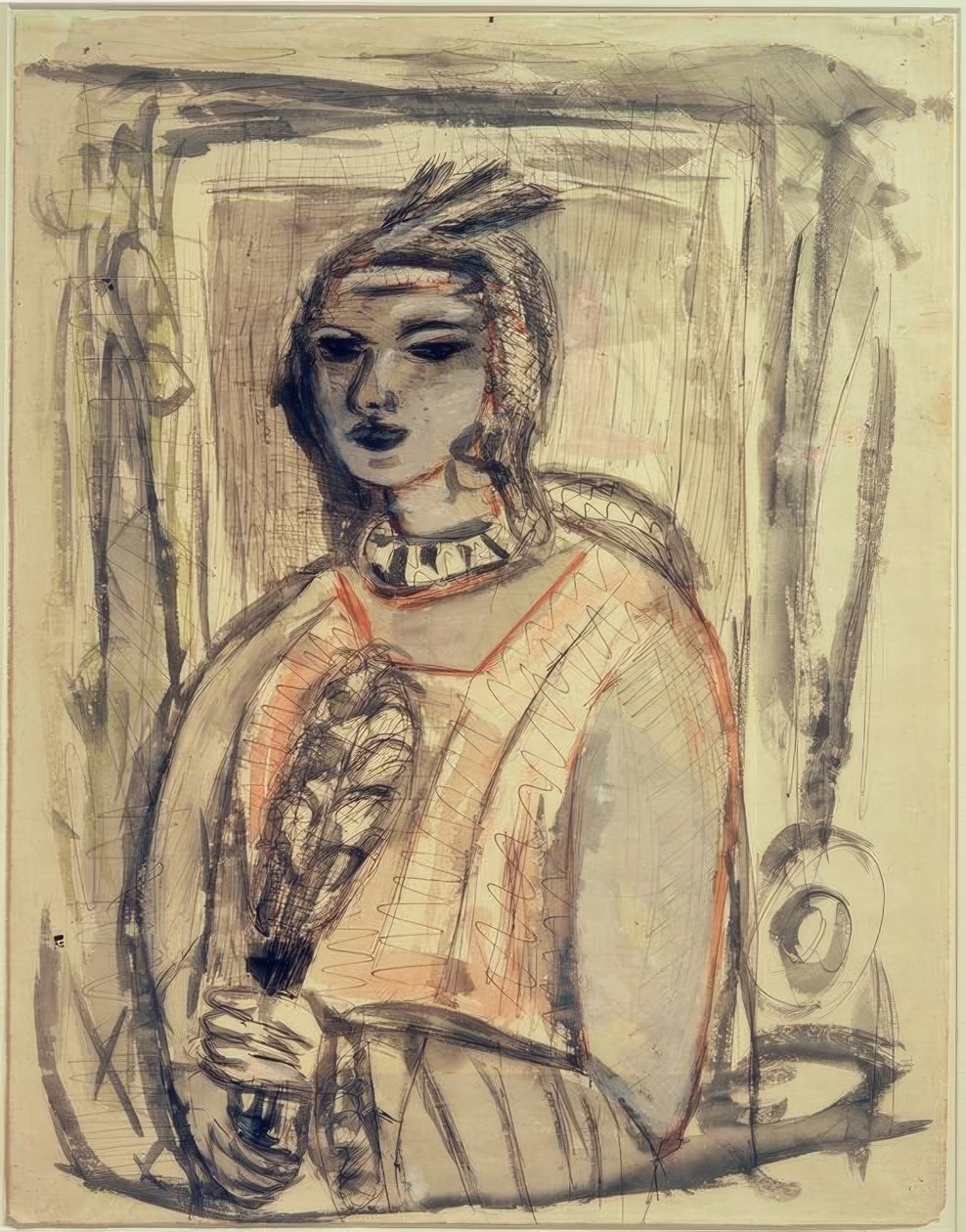 Quappi ja päähine tekijältä Max Beckmann