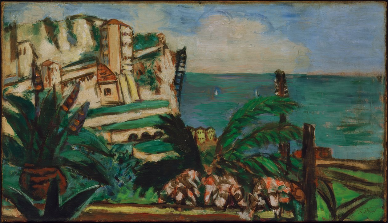 Rivieral maisema kivillä tekijältä Max Beckmann