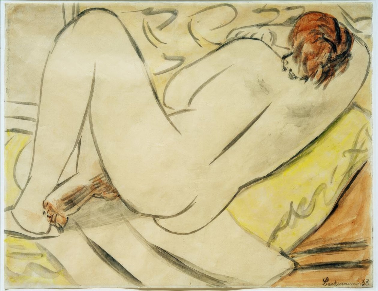 Alaston selästä, makaa tekijältä Max Beckmann