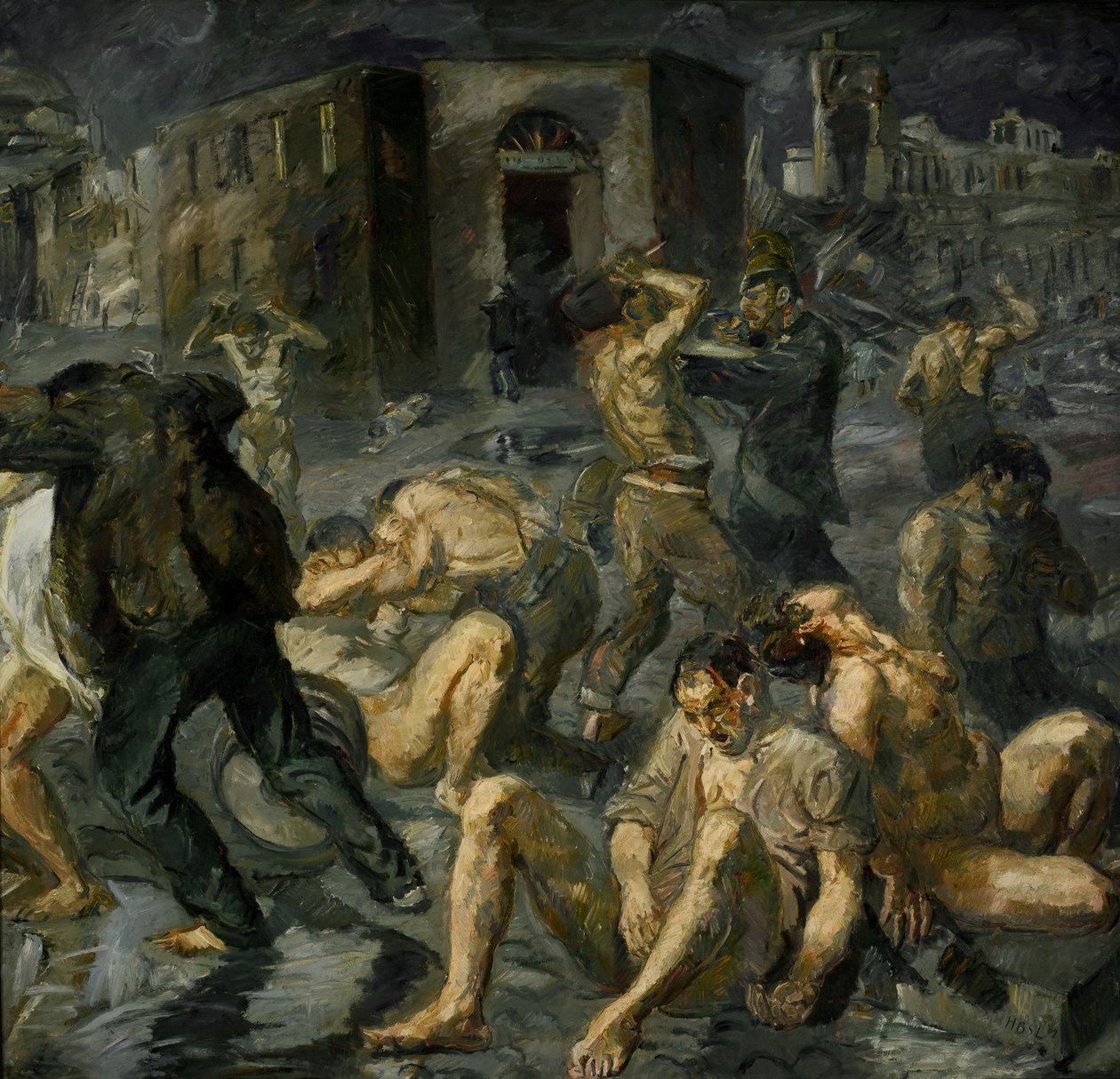 Kohtaus Messinan tuhosta tekijältä Max Beckmann
