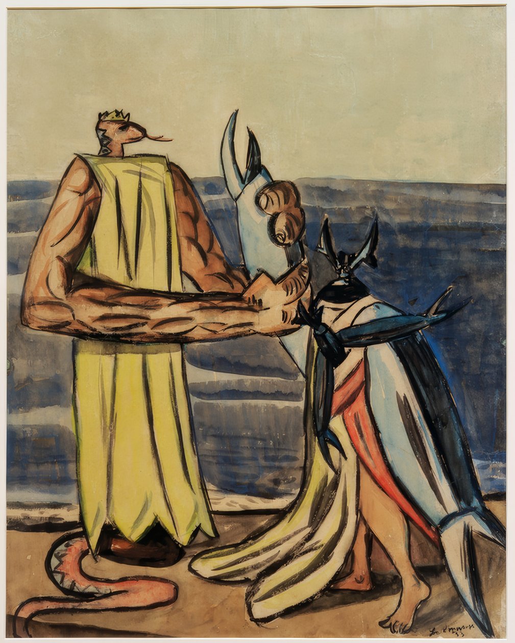 Käärmekuningas ja polttarikuoriainen tekijältä Max Beckmann