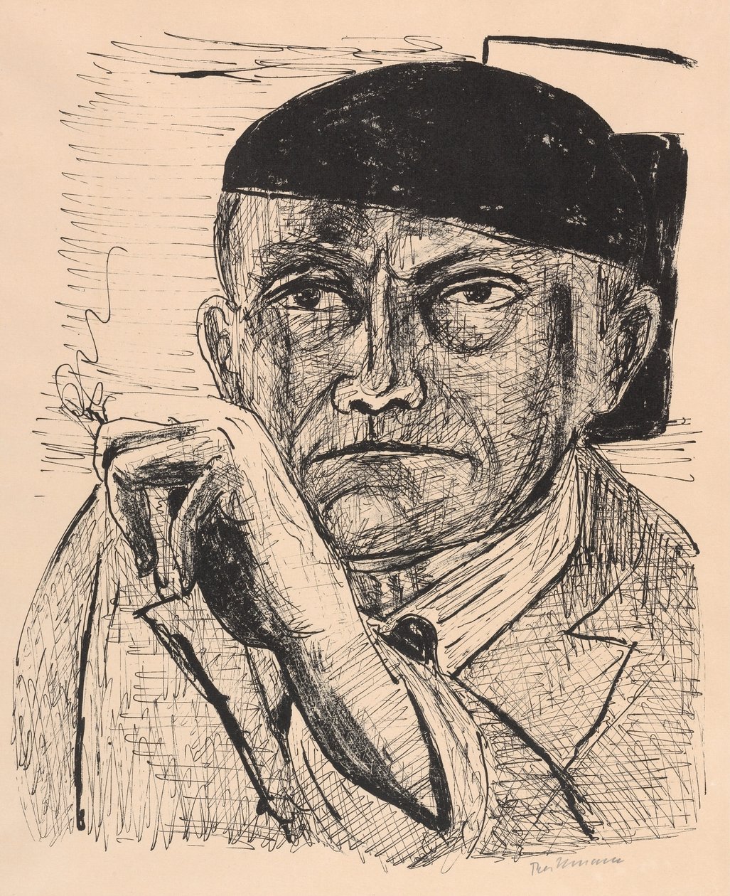 Self-Portrait (Omakuva) tekijältä Max Beckmann