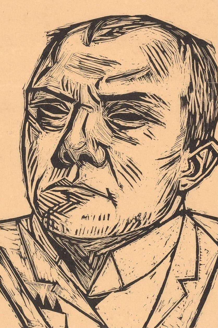 Selbstbildnis tekijältä Max Beckmann