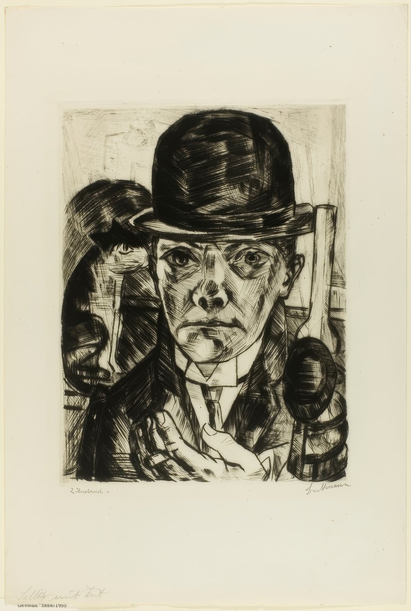 Omakuva Bowler Hatissa tekijältä Max Beckmann