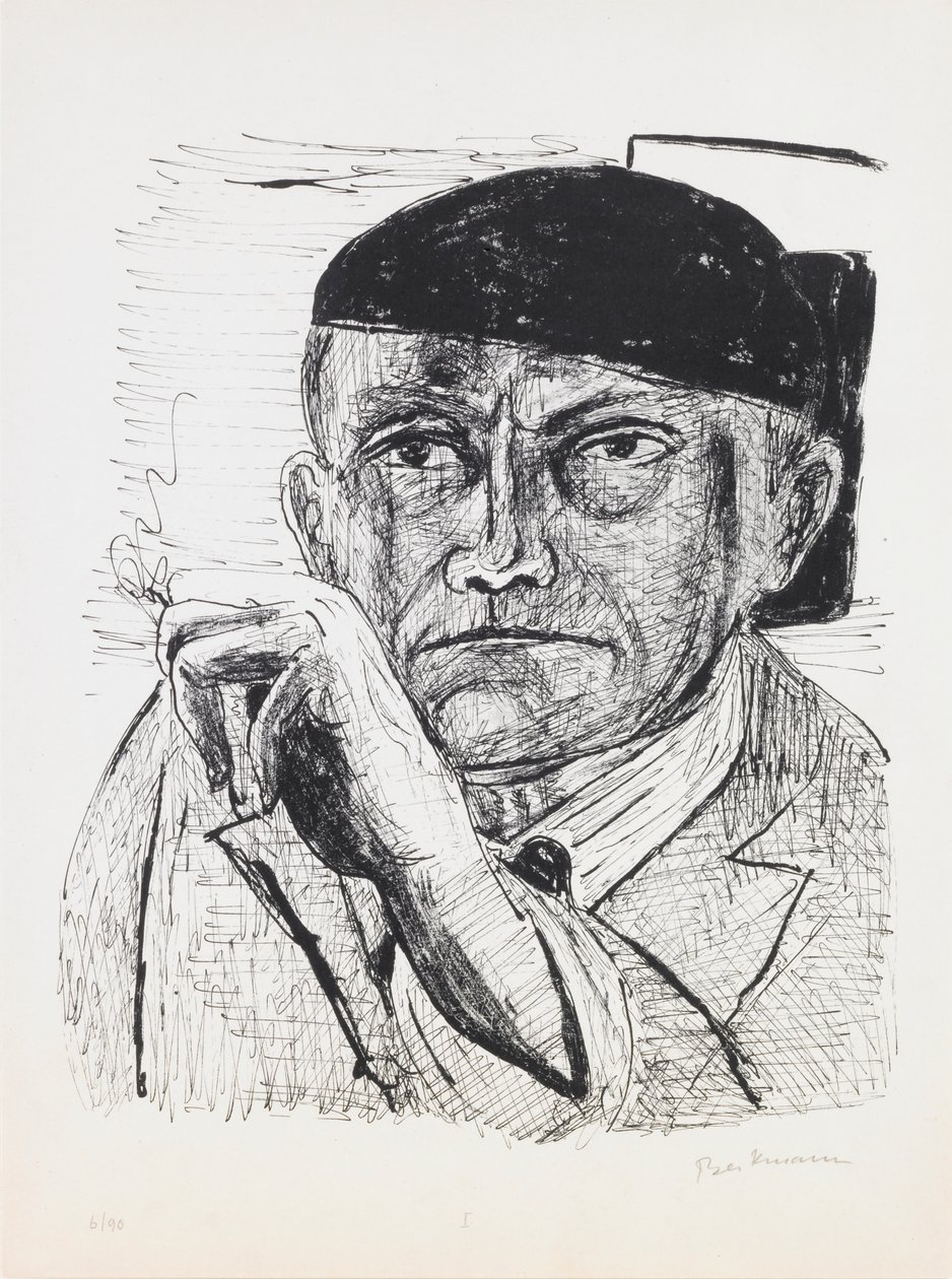 Omakuva, levy 1 portfoliosta "Päivä ja unelma" tekijältä Max Beckmann