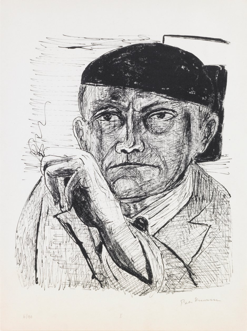 Omakuva, levy 1 portfoliosta "Päivä ja unelma" tekijältä Max Beckmann