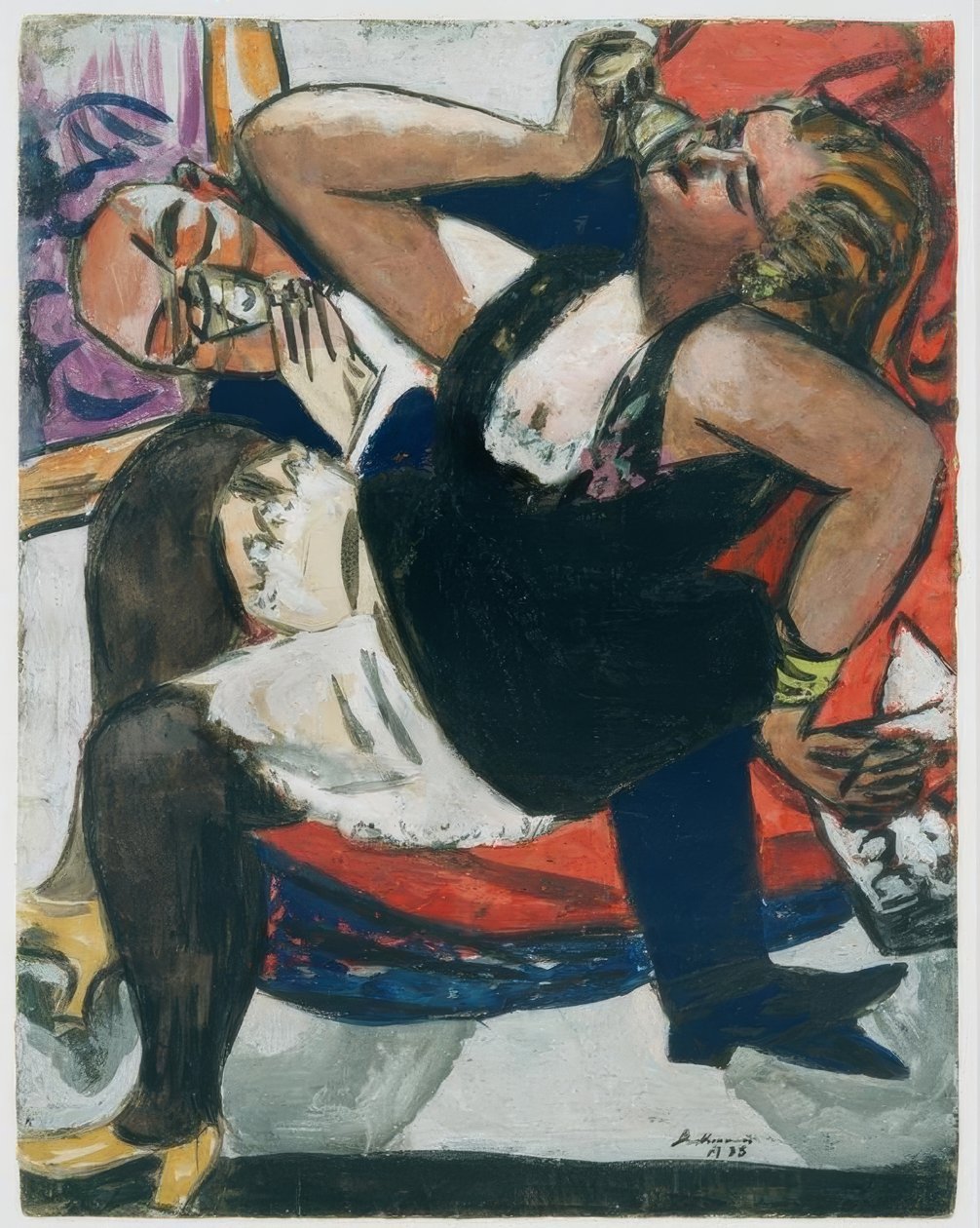 Istuva pariskunta tekijältä Max Beckmann