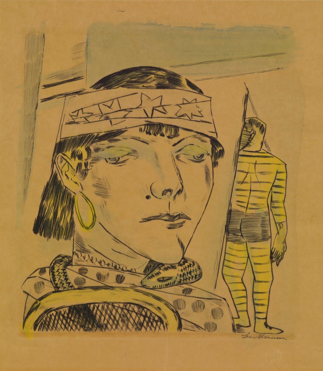 Schlangenfrau, von der Jahresmesse tekijältä Max Beckmann