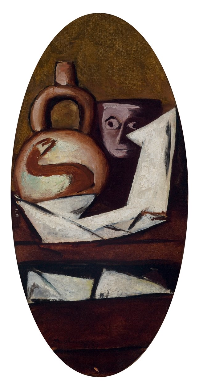 Asetelma (meksikolaishahmolla) tekijältä Max Beckmann