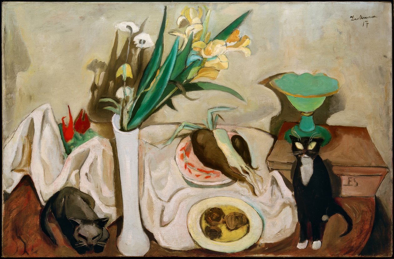 Asetelma kissojen kanssa tekijältä Max Beckmann