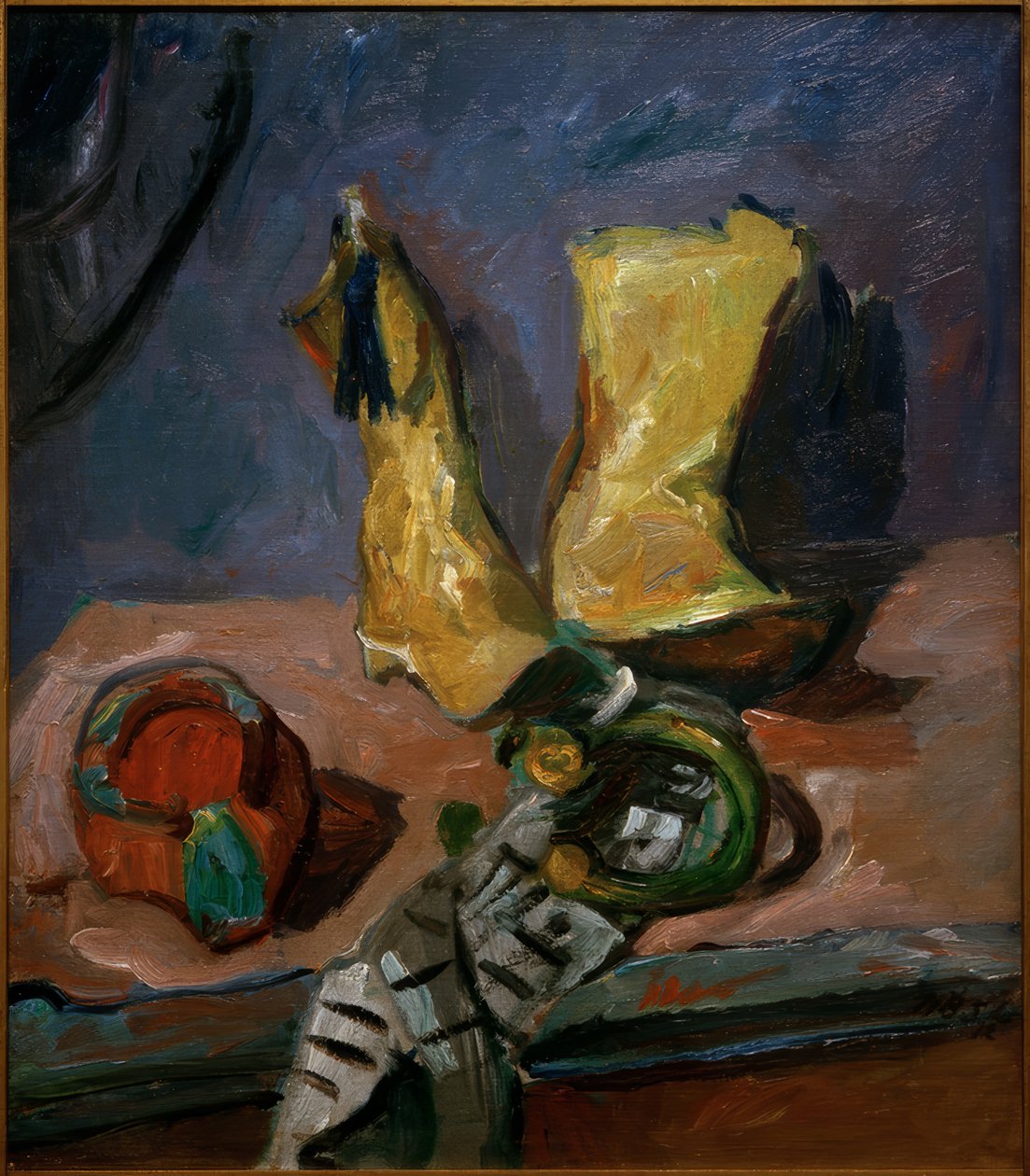 Asetelma keltaisilla saappailla tekijältä Max Beckmann