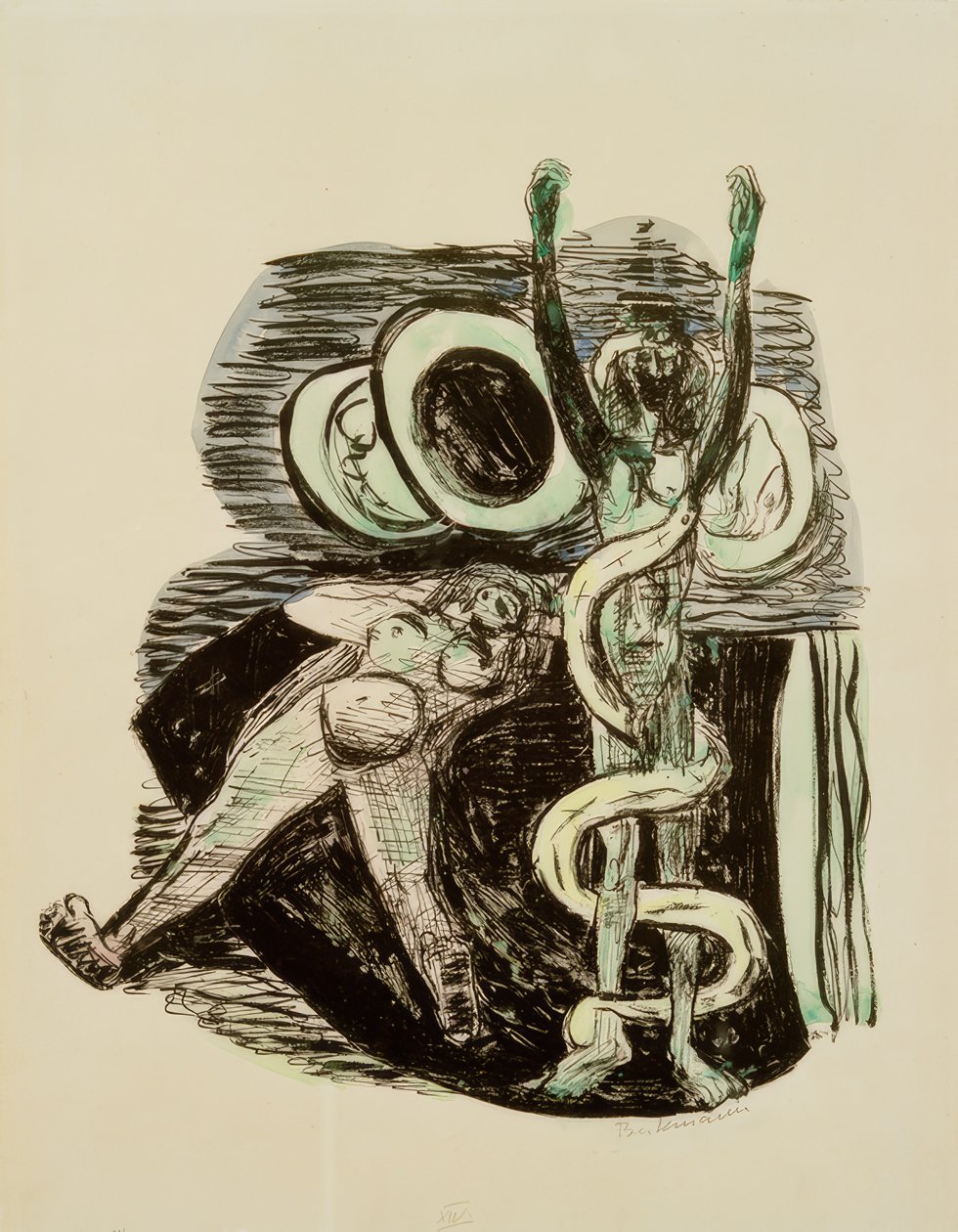 Ihmisen kaatuminen tekijältä Max Beckmann