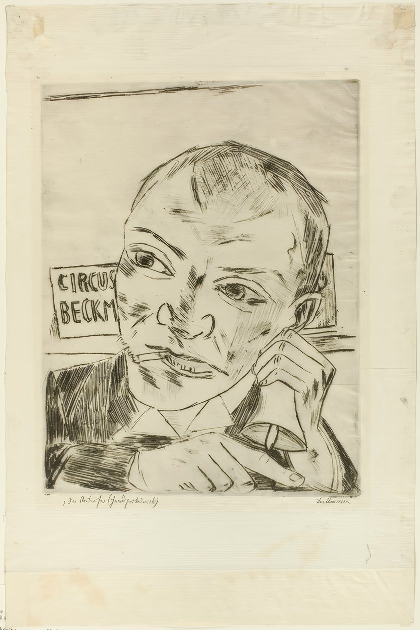 Barker (omakuva), yksi levy Der Jahrmarktilta tekijältä Max Beckmann