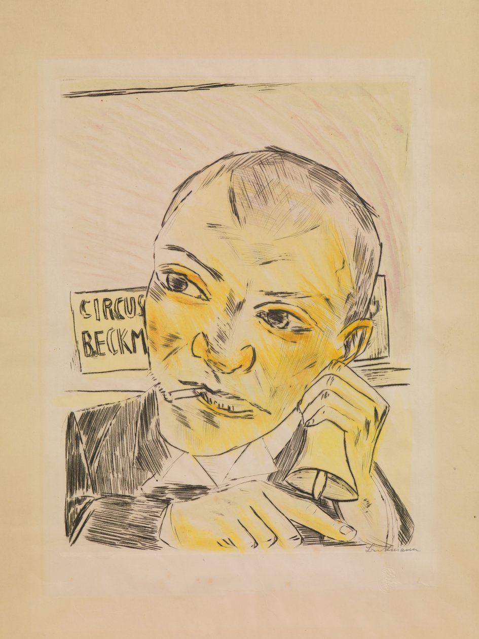 Der Ausrufer, von Der Jahrmarkt tekijältä Max Beckmann