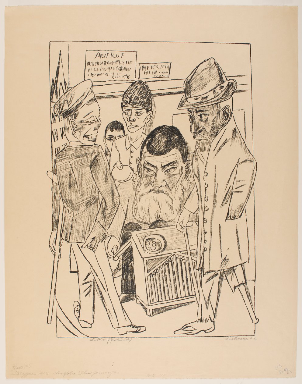The Beggars, levy 7 sarjasta "Trip to Berlin 1922" tekijältä Max Beckmann