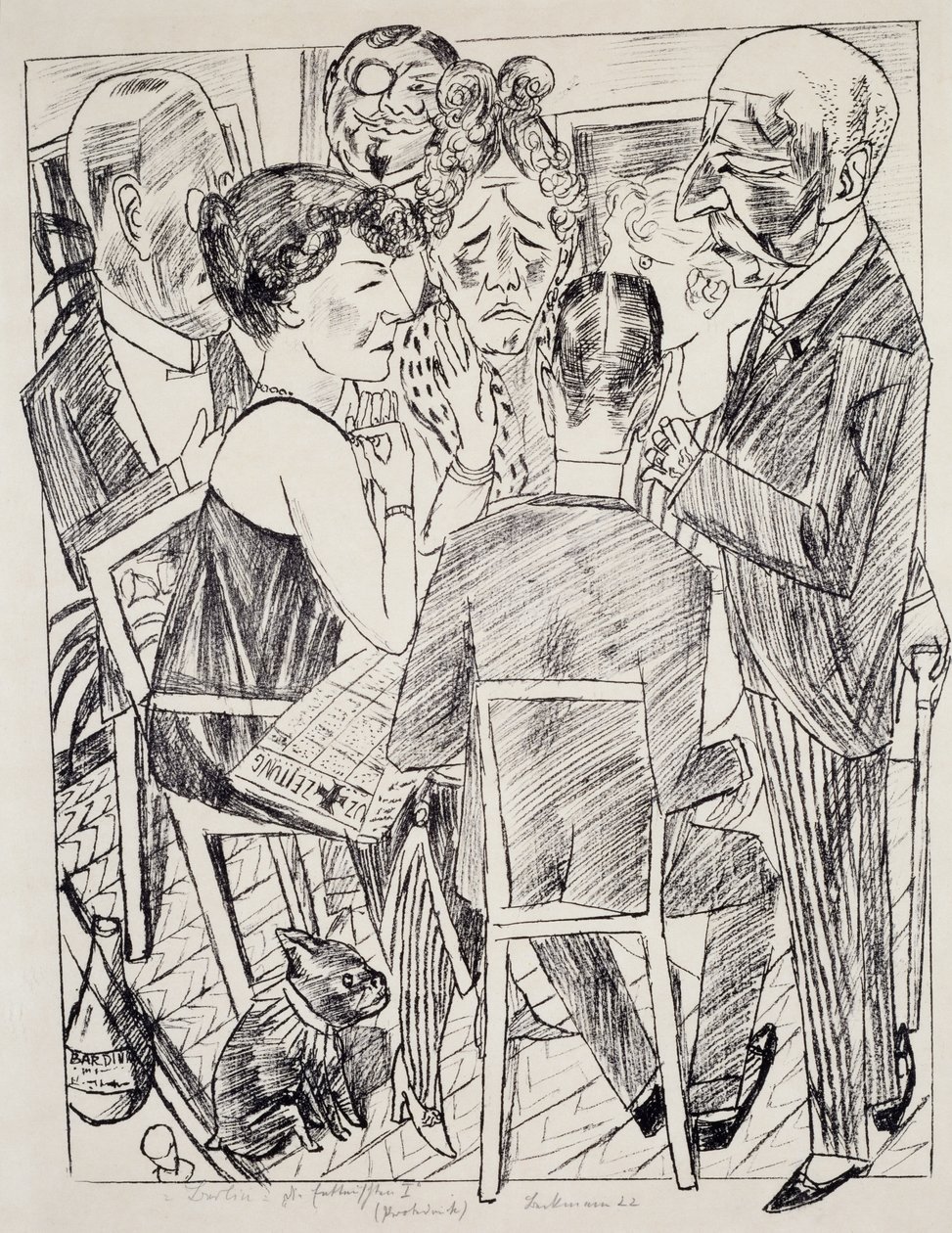 The Disappointed I, Max Beckmann (1884-1950), litografia. Saksa, 1900-luku. tekijältä Max Beckmann