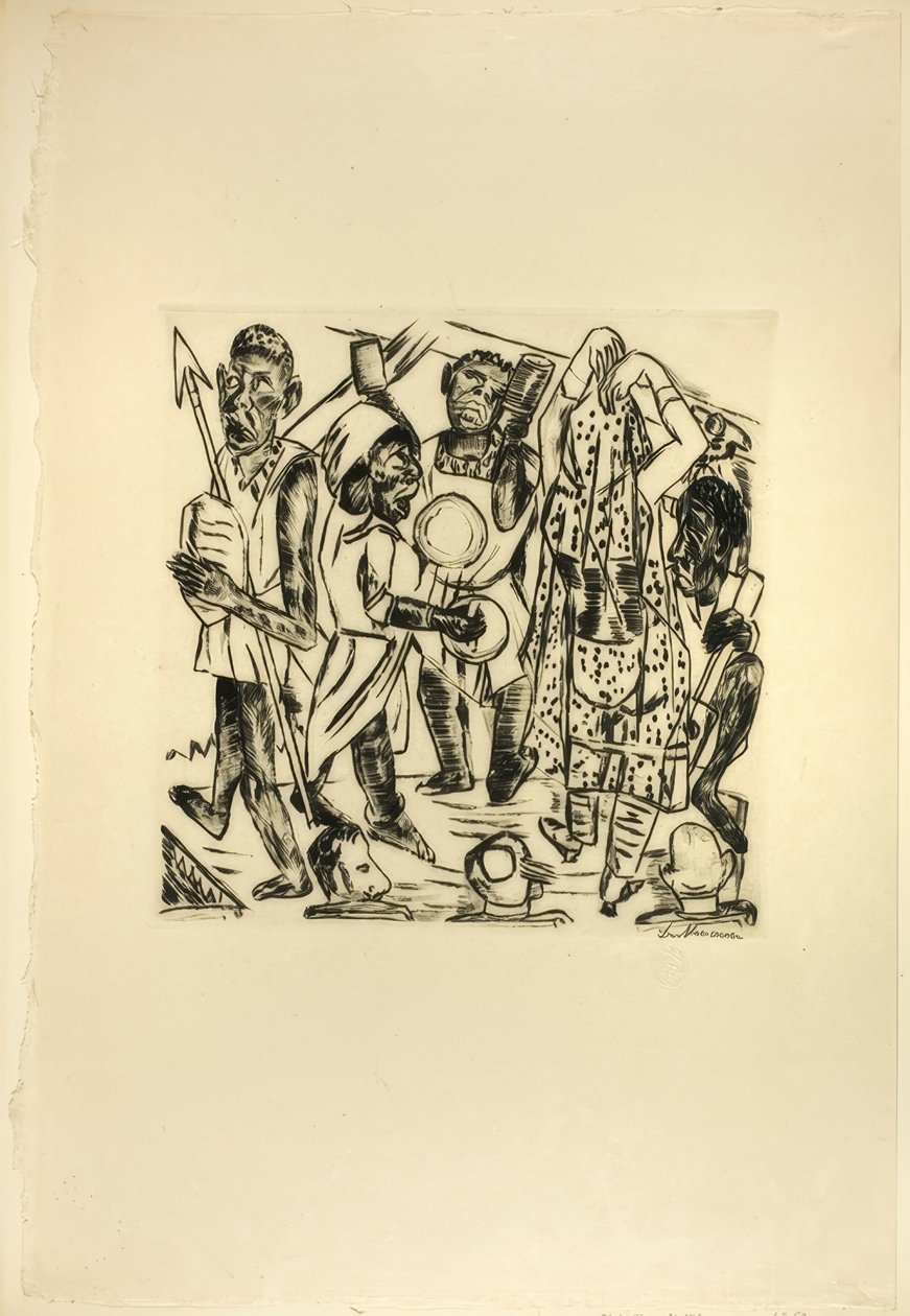 The Negro Dance, levy yhdeksän Jahrmarktilta tekijältä Max Beckmann
