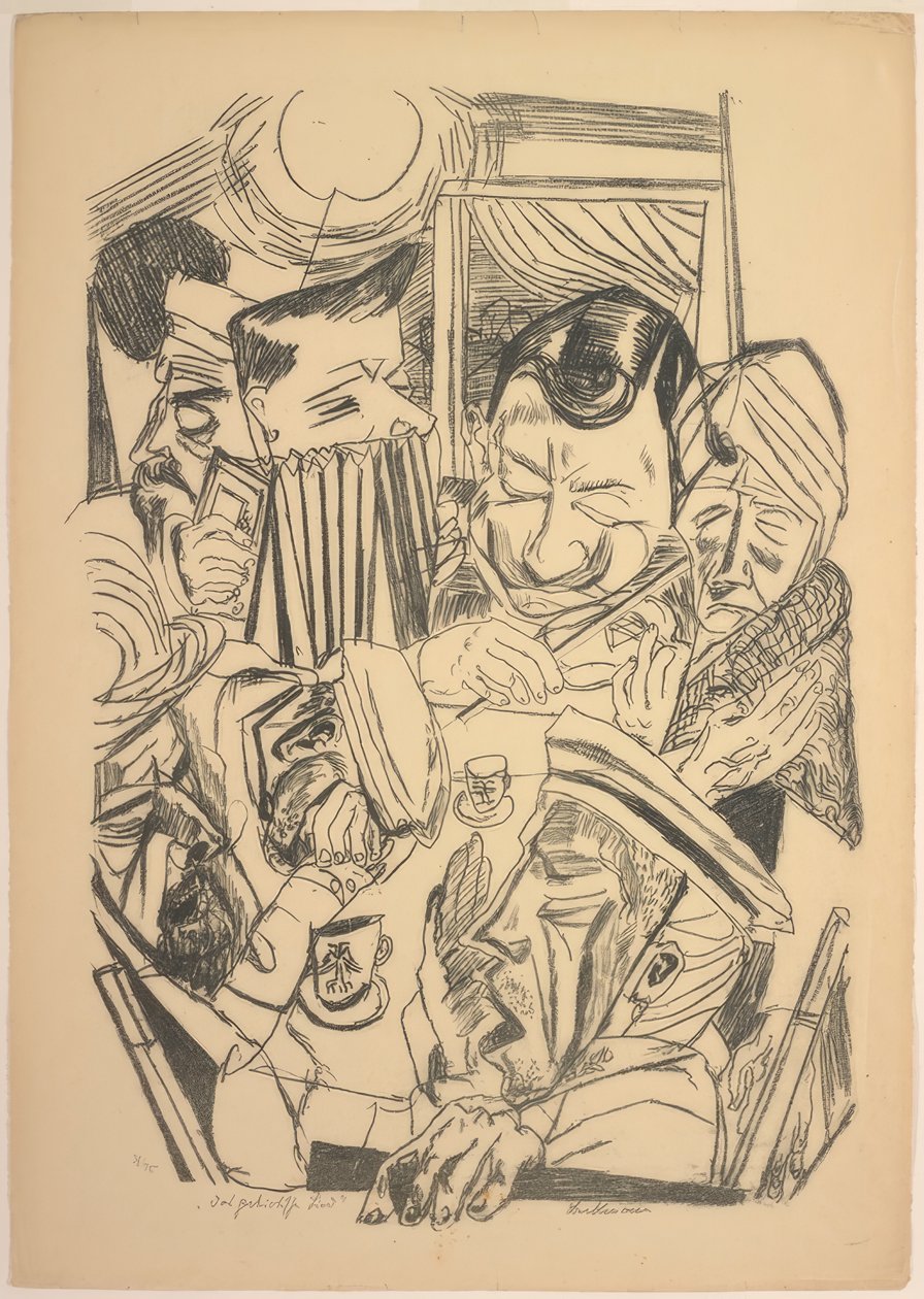 Isänmaallinen laulu, levy yhdeksän, Die Hölle tekijältä Max Beckmann