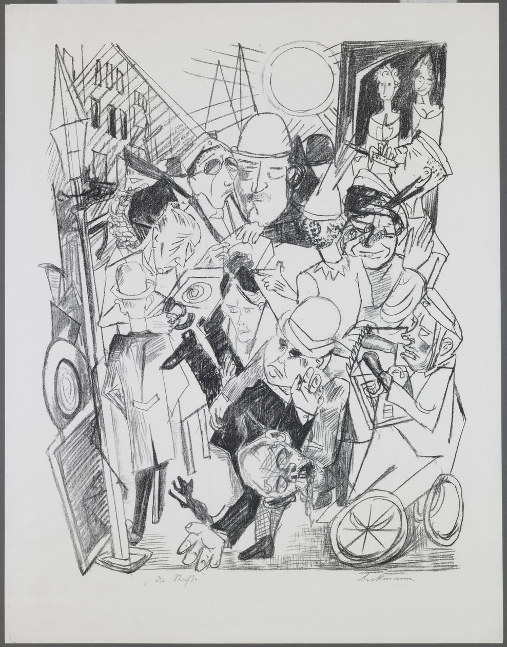 The Street, levy 3 portfoliosta "Helvet" tekijältä Max Beckmann