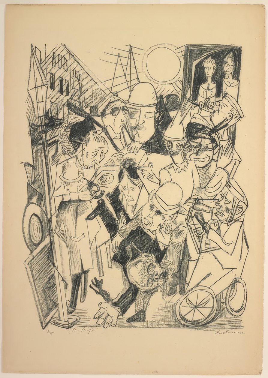 The Street, levy kolme Die Höllestä tekijältä Max Beckmann