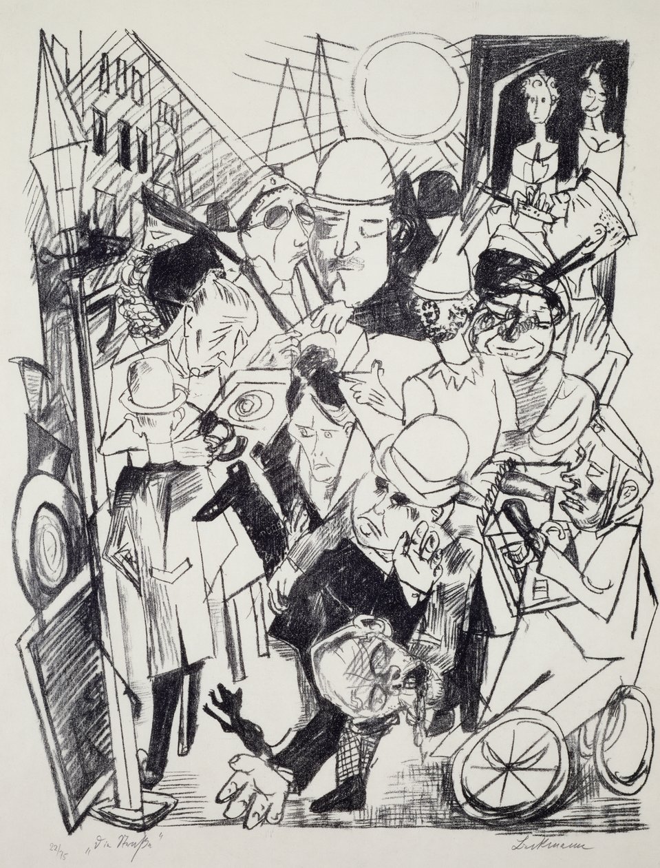 Katu, Max Beckmann (1884-1950), kaiverrus. Saksa, 1900-luku. tekijältä Max Beckmann