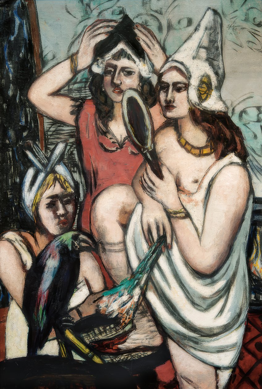 Ennen pukujuhlia (kolme naista) tekijältä Max Beckmann