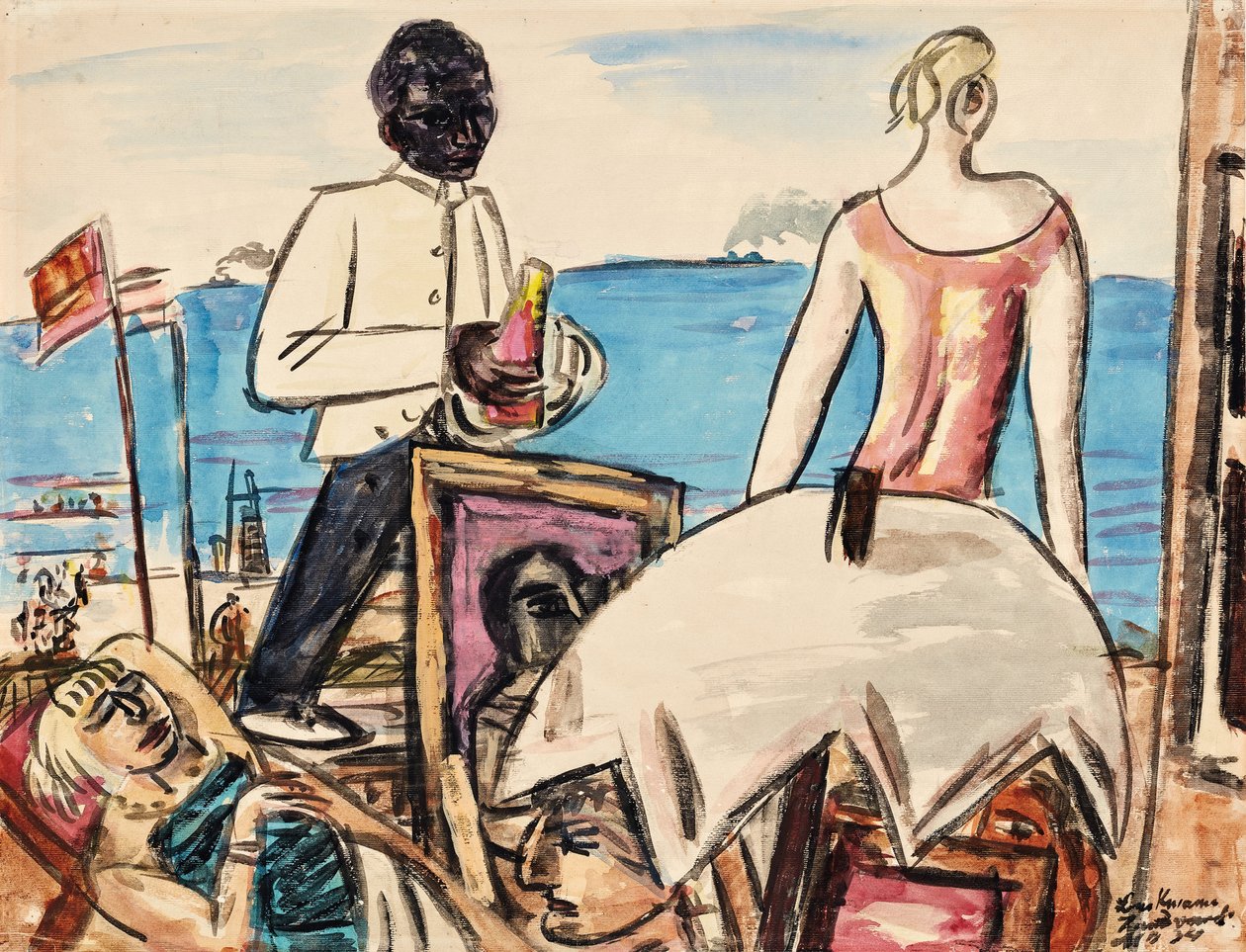 Zandvoortin rantakahvila tekijältä Max Beckmann