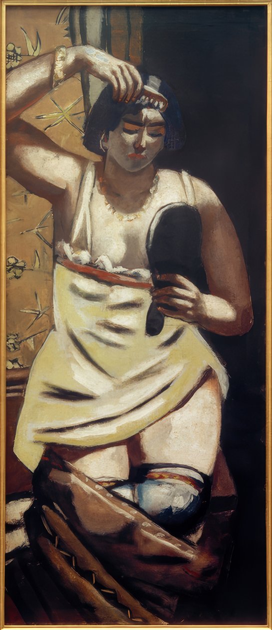 Mustalainen nainen, alaston peili tekijältä Max Beckmann