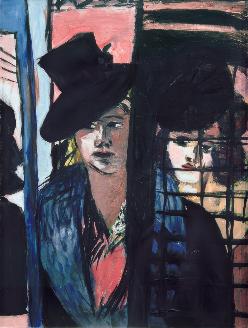Kaksi naista (lasiovessa) tekijältä Max Beckmann