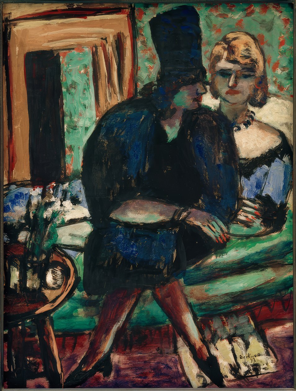 Kaksi naista sohvalla tekijältä Max Beckmann