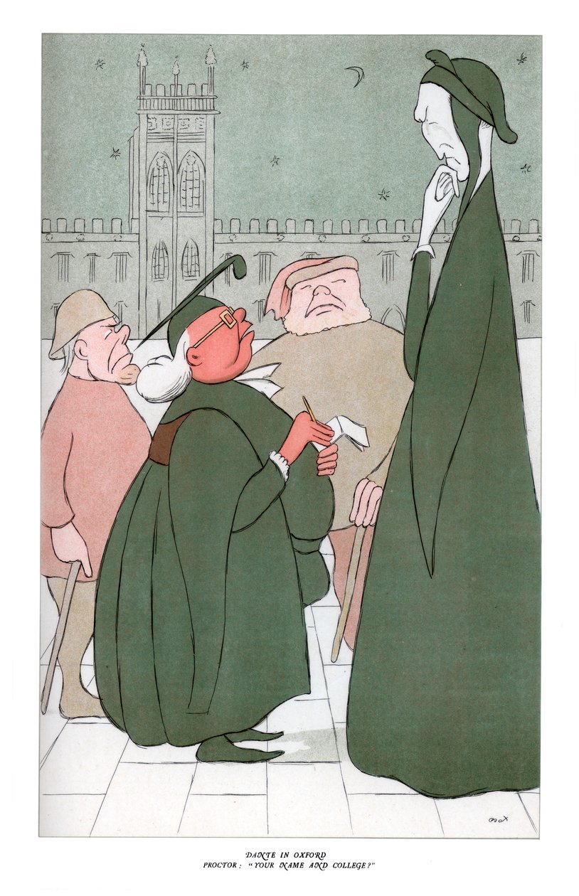 Dante Oxfordissa, Proctor: Your Name and College, 1904 tekijältä Henry Maximilian Beerbohm
