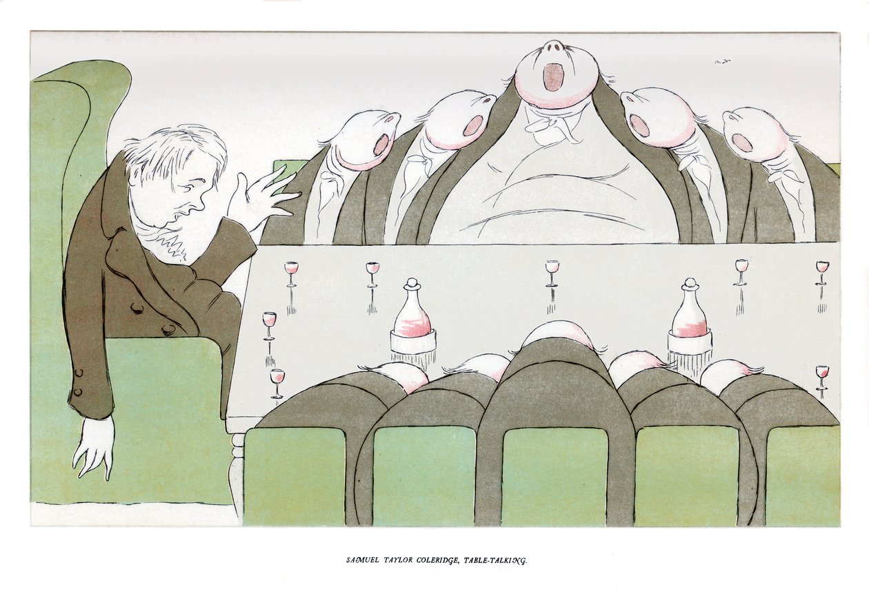 Samuel Taylor Coleridge, Table-Talking, 1904. tekijältä Henry Maximilian Beerbohm