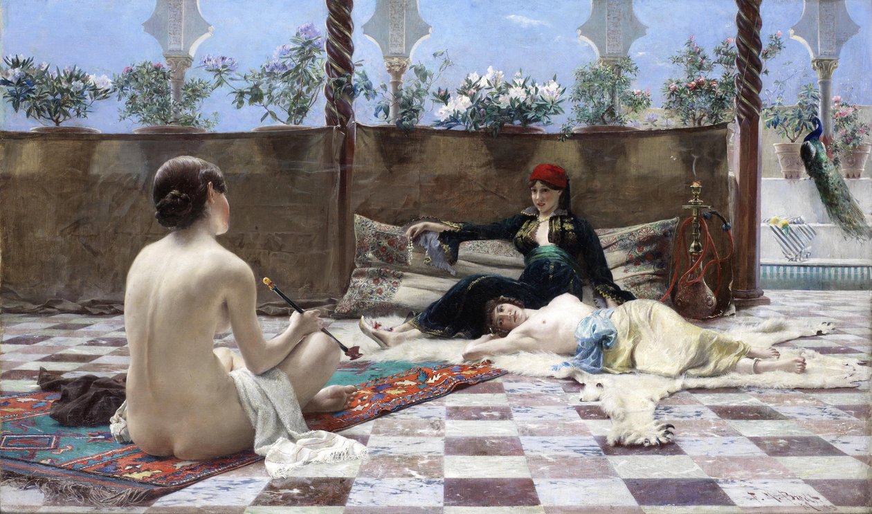 Turkkilaiset naiset - Peinture de Ferdinand Max Bredt (1860-1921) - 1893 - Öljy kankaalle - 60,5x100,5 - Yksityiskokoelma tekijältä Max Ferdinand Bredt