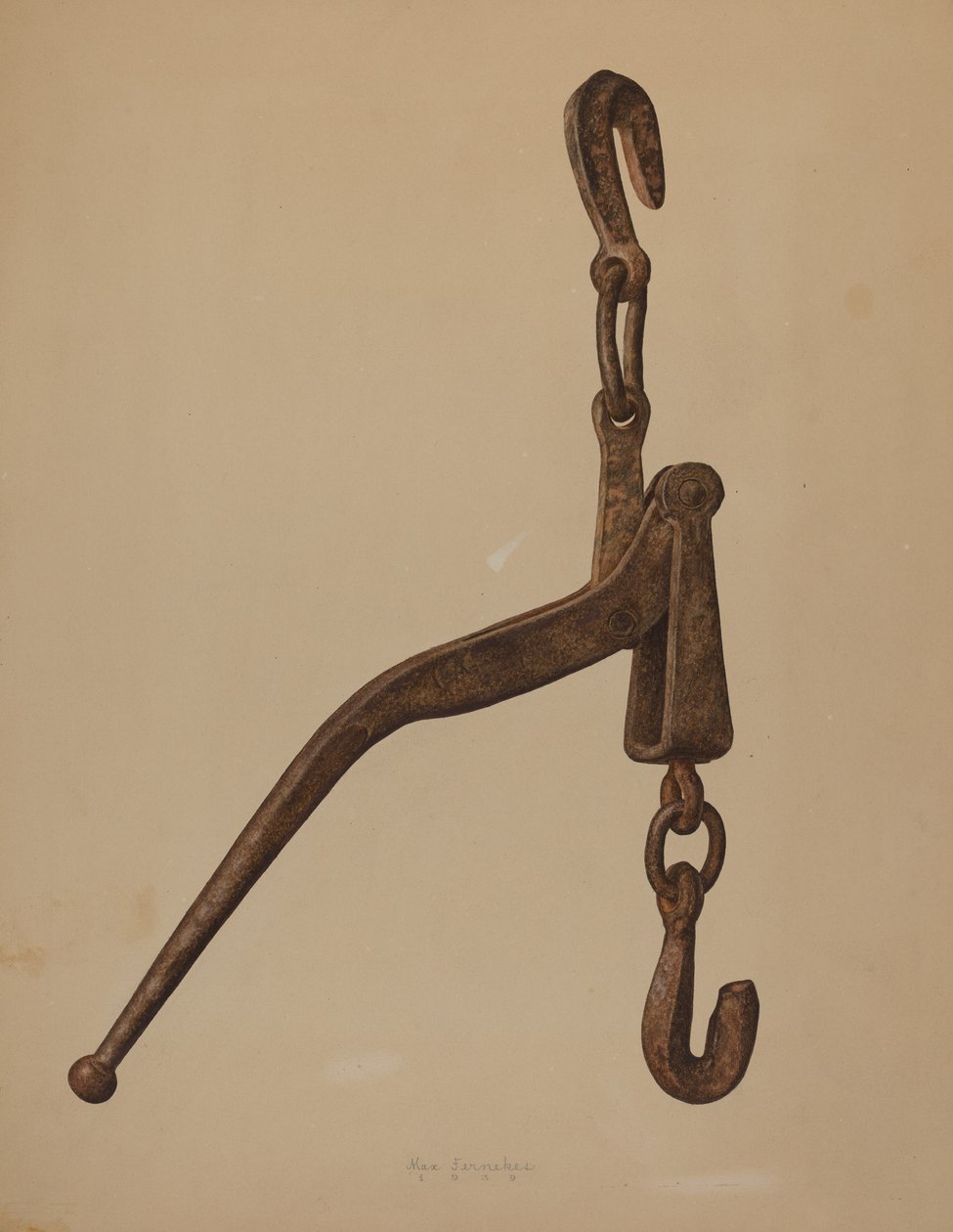 Tukkikuormankiristin, 1939. tekijältä Max Fernekes
