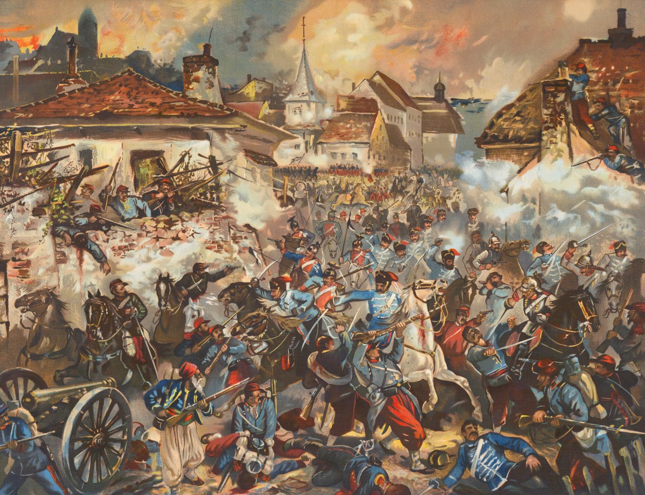 Saksalaiset joukot valtaavat Chateaudunin tekijältä Max Henze-Dassau