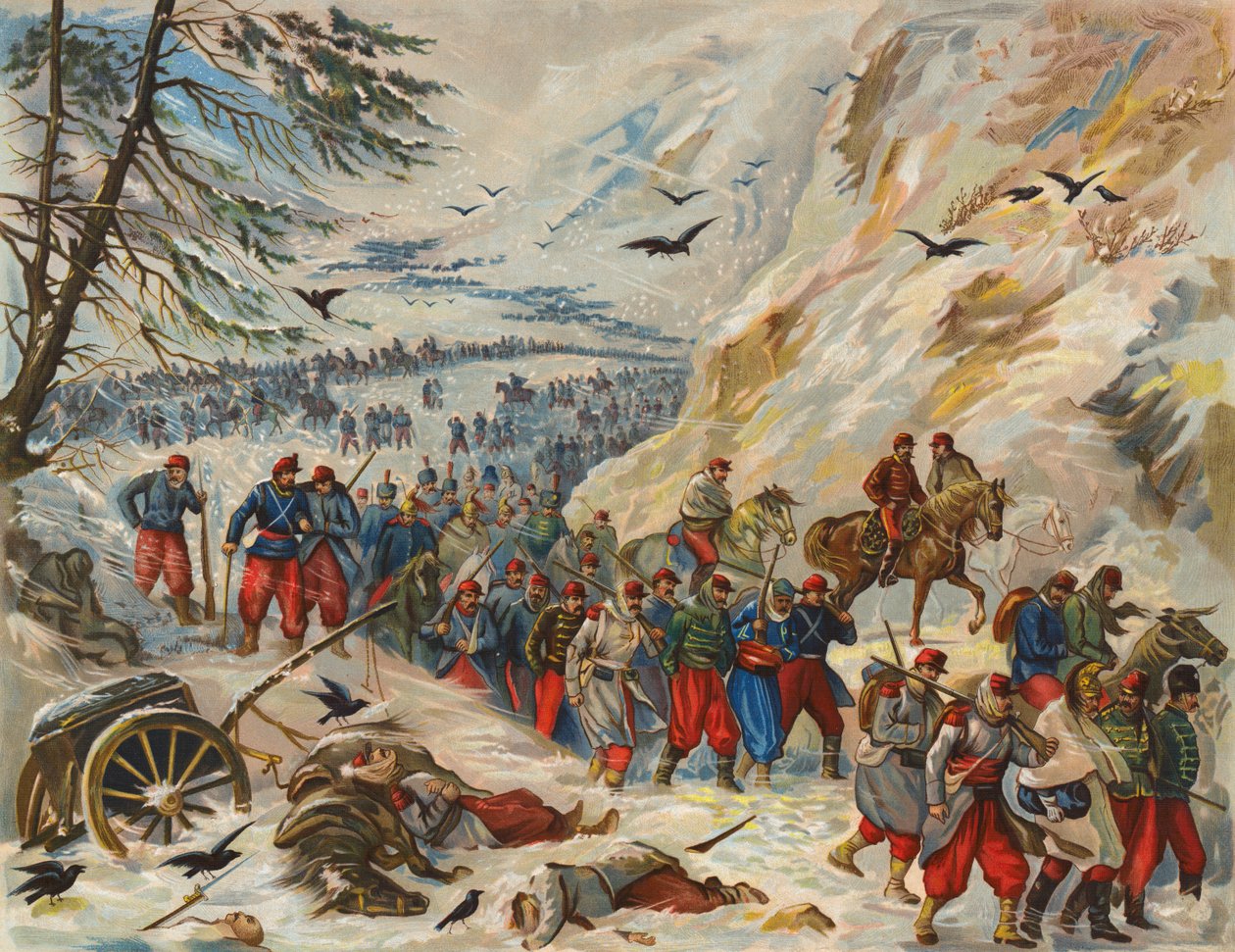 Kenraali Bourbakin Ranskan armeijan vetäytyminen Sveitsiin tekijältä Max Henze-Dassau