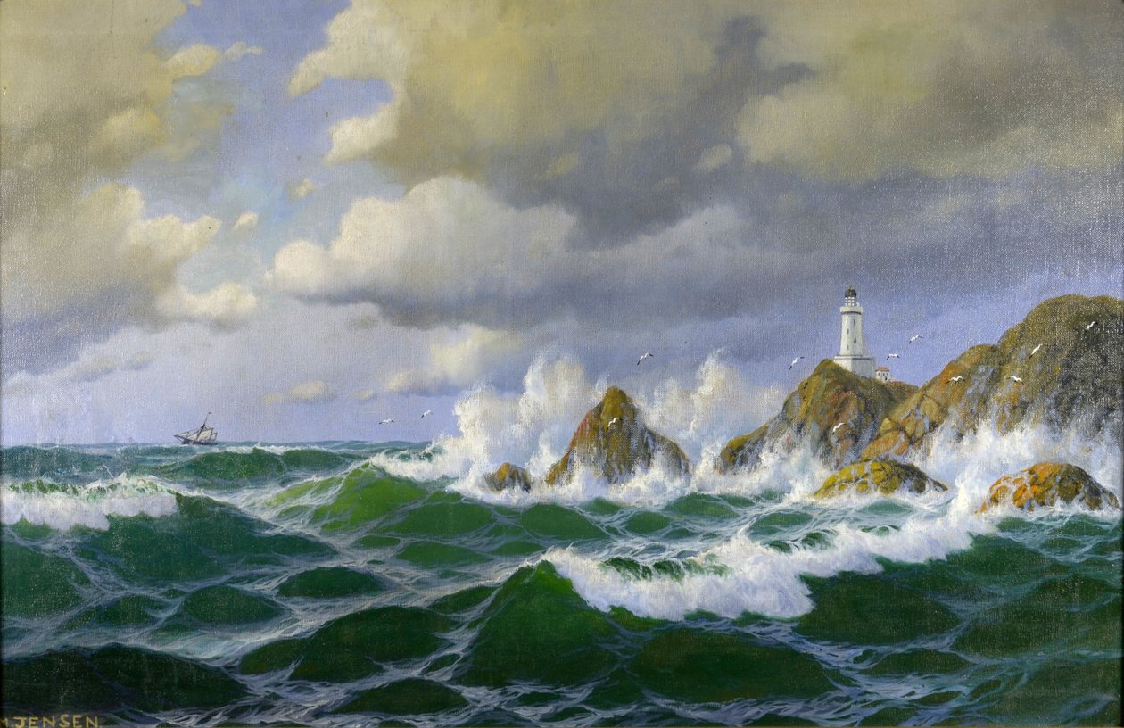Leuchtturm auf den Klippen tekijältä Max Jensen