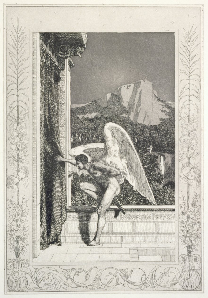 ”Amorin saapuminen”, levy 12 sarjasta ”Cupid ja Psyche: Opus V” tekijältä Max Klinger
