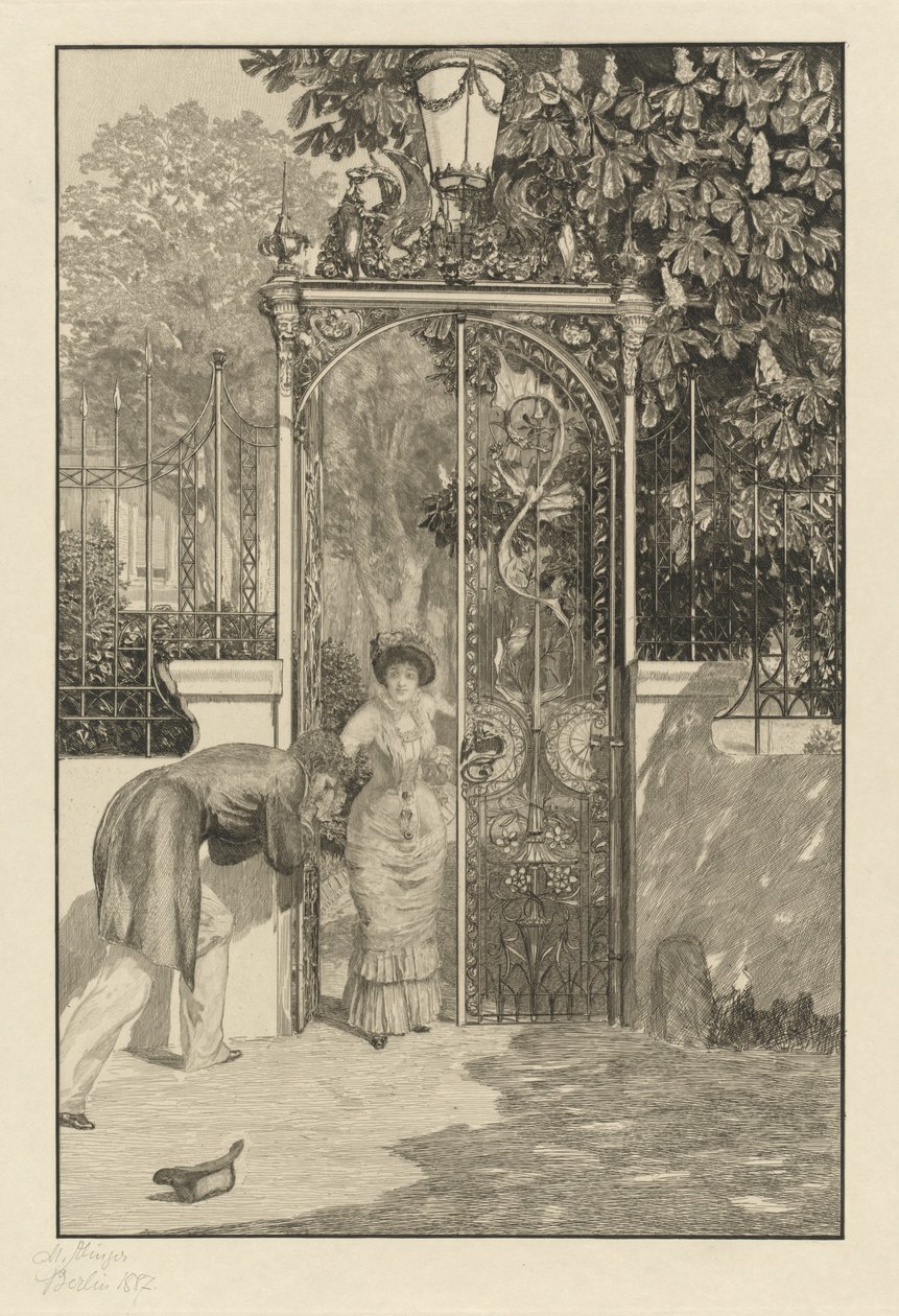 Am Thorin portilla, 1887. tekijältä Max Klinger