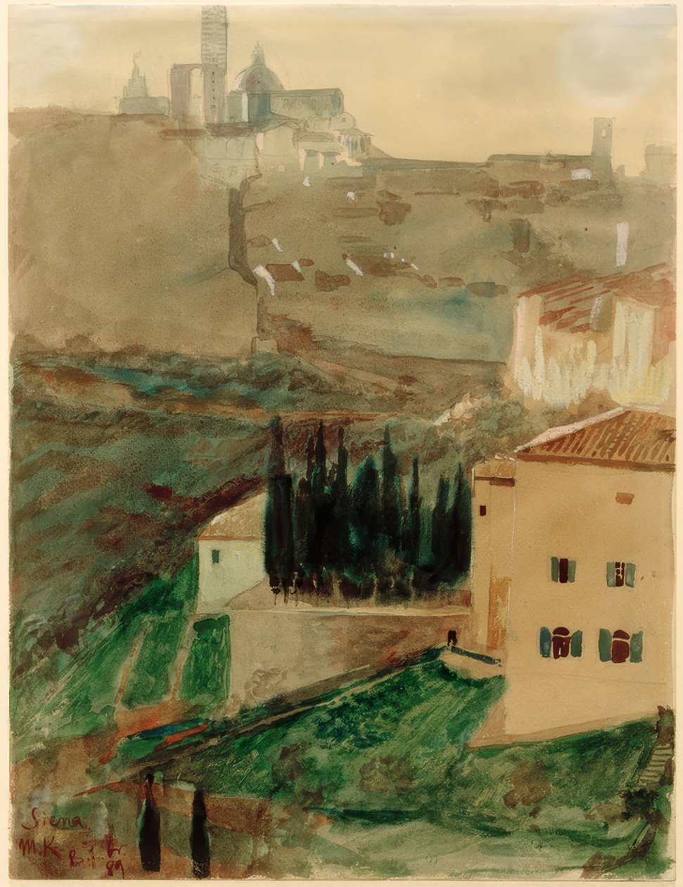 Blick auf Siena tekijältä Max Klinger