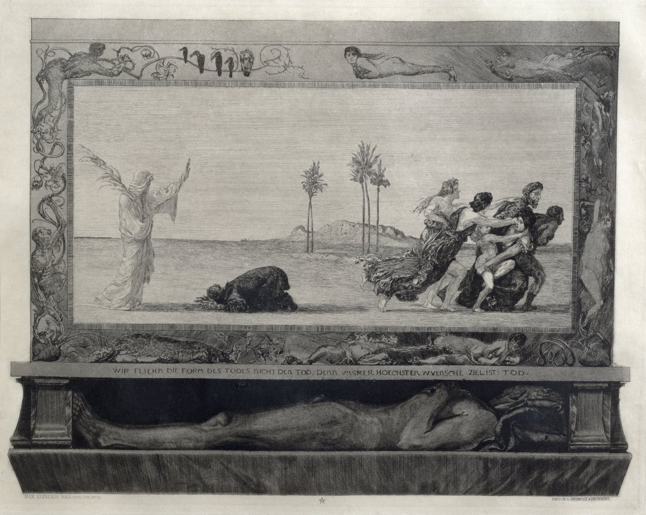 Kuolema Vapahtajana (Der Tod als Heiland) kuvitus 